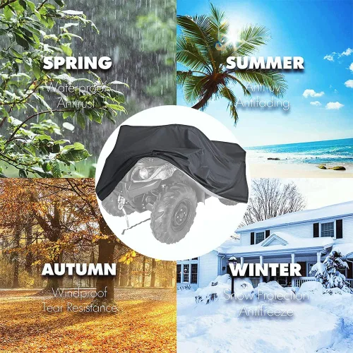 Miniatura 7 de Cubierta impermeable para cuatrimoto Quad ATC 4 ruedas, almacenamiento al aire libre, polvo, nieve, resistente a desgarros, cubiertas protectoras