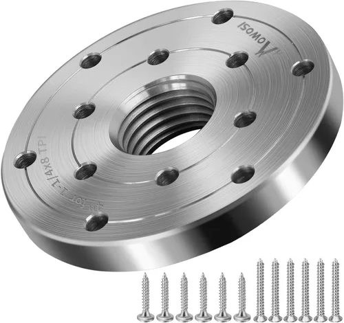 Miniatura 18 de Placa frontal de torno de madera de acero de 4 pulgadas, placa frontal para torno de madera, placa frontal de torno apta para husillo de 3/4