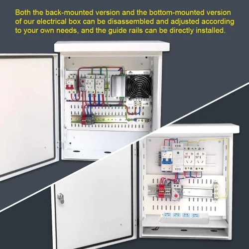 Miniatura 3 de Caja eléctrica de acero inoxidable 304 16 "x 12" x 6" IP66 Caja eléctrica al aire libre Caja eléctrica impermeable adecuada para uso en interiores