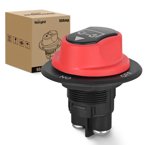 Miniatura 24 de Nilight Battery Disconnect Switch with Waterproof Key and Cover 12V 24V On Off Battery Master Isolator Cut Off Power Kill Switch for Car Marine Boat