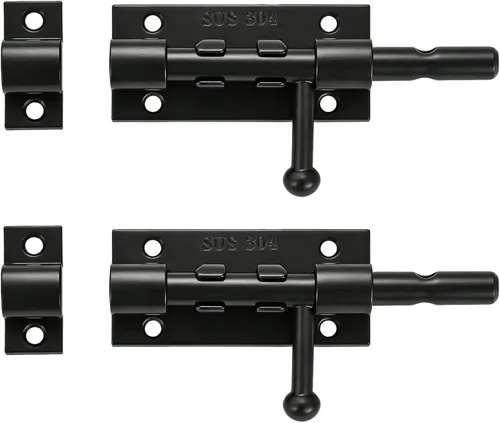 Miniatura 14 de Alise Cerradura deslizante SUS304 de 4 pulgadas de acero inoxidable, pestillo de perno deslizante, cerradura de puerta pesada gruesa, pestillo
