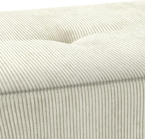 Miniatura 7 de Comfy to go Banco de Entrada - Banco Beige para Dormitorio, Otomana Moderna para Pie de Cama, Bancos Acolchados de Pana para Sala de Estar