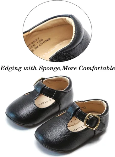Miniatura 210 de Felix & Flora Zapatos de bebé de suela suave - Zapatos de bebé para caminar, mocasines, suela de goma, zapatos de cuna