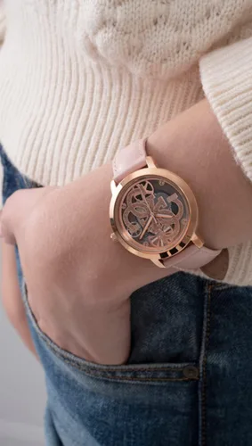 Miniatura 2 de GUESS Reloj de 1.417 in para mujer - Pulsera rosa esfera de oro rosa caja en tono oro rosa, Rosado, Classic