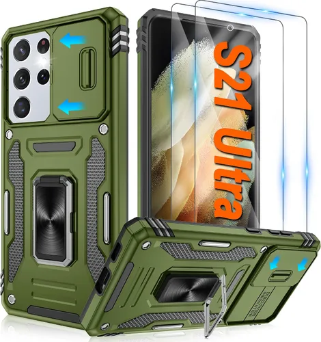 Miniatura 10 de Atump Funda para Motorola Moto G Play 2024 (4G) con [paquete de 2] protector de pantalla HD y cubierta para cámara deslizante, soporte de anillo