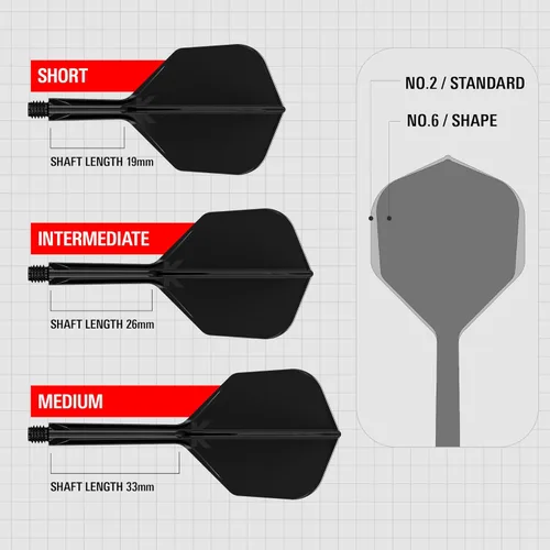 Miniatura 3 de Target Pro Grip - Cañas de dardos (intermedias)