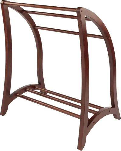 Miniatura 5 de Winsome Wood – Estantería para colchas con 3 estantes, nogal antiguo (94036)