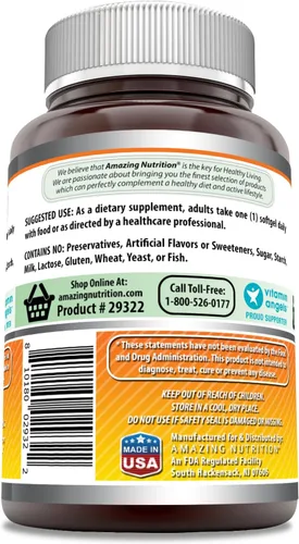 Miniatura 3 de Amazing Formulas Beta-Caroteno 25000 IU Suplemento de cápsulas blandas Sin OMG Sin gluten Fabricado en Estados Unidos