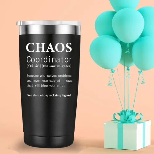 Miniatura 3 de Mamihlap Chaos Coordinator - Taza de viaje para compañeros de trabajo, regalos de coordinador del caos. Divertidos regalos inspiradores
