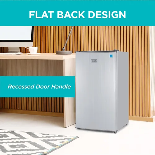 Miniatura 6 de BLACK+DECKER Refrigerador compacto de 3.2 pies cúbicos, refrigerador pequeño ENERGY STAR, mini refrigerador de una sola puerta con compartimento