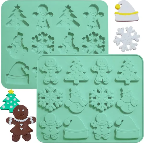 Miniatura 11 de Juego de 5 moldes de goma de silicona, moldes de silicona para dulces con 2 cuentagotas para un relleno cómodo, juego de moldes de gomita incluye