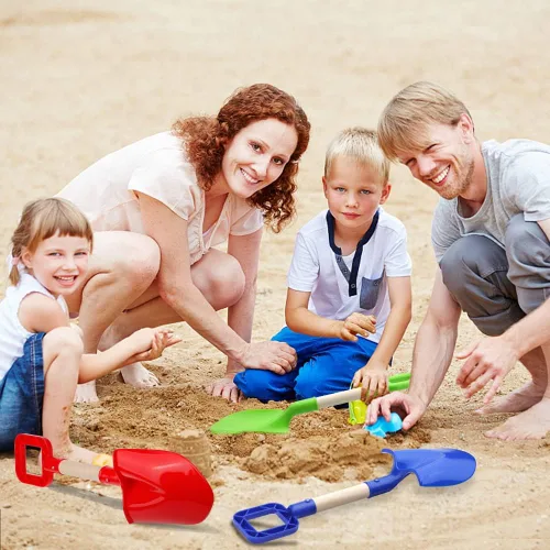 Miniatura 2 de Umnodobn Juguetes de arena de playa, palas de 16 pulgadas para niños y adultos, herramientas de jardinería con pala de pala, kit de caja de arena