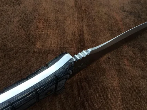 Miniatura 7 de SUFI Cuchillo hecho a mano personalizado 5160 Spring Steel Full Tang RE4 Leon Kennedy, regalo de cumpleaños