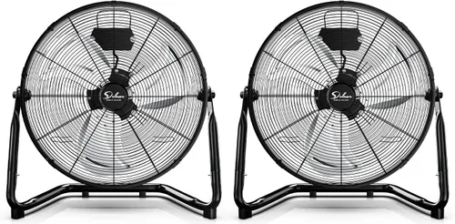 Simple Deluxe Ventiladores industriales de metal resistente de alta velocidad de 12 pulgadas, 3 velocidades, silenciosos para uso doméstico,