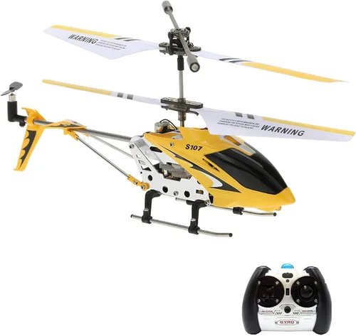 GoolRC Helicóptero de control remoto, helicópteros RC S107/S107G, mini helicóptero de 3 canales con giroscopio para principiantes (amarillo)