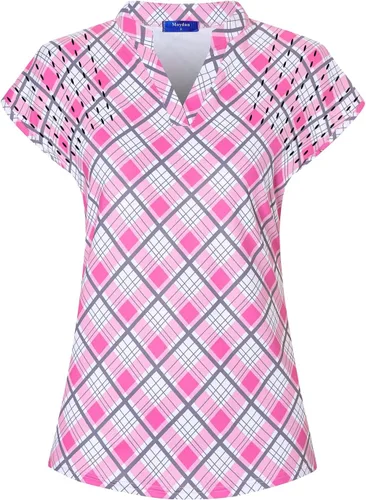Miniatura 13 de Camisetas tipo polo de golf para mujer, ligeras que absorben la humedad, camisetas atléticas de tenis