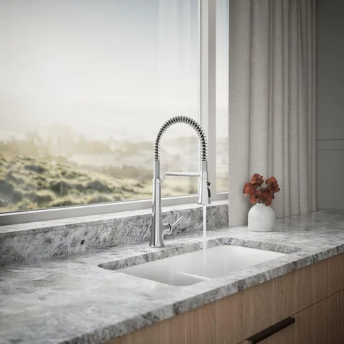 Miniatura 4 de KOHLER Grifo de cocina semiprofesional tono 23765-CP Cromo pulido