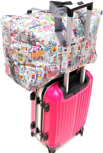 Miniatura 2 de Bolsa de viaje plegable grande para las mujeres del hospital bolso lindo floral bolso de hombro semanal durante la noche llevar en la bolsa