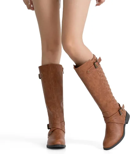 Miniatura 7 de Jeossy Botas de equitación de 50 hasta la rodilla para mujer con hebilla de metal