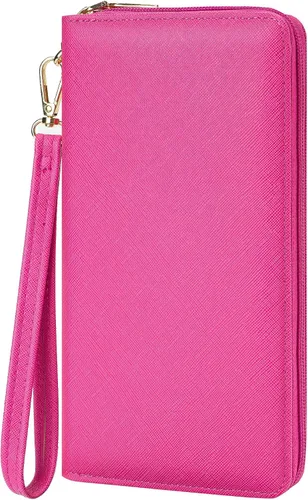 Miniatura 26 de Chelmon - Monedero para mujer de cuero genuino con bloqueo de señal RFID, para tarjetas de crédito