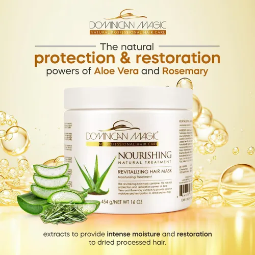 Miniatura 4 de Dominican Magic Mascarilla nutritiva revitalizada para el cabello, tarro de 16 onzas