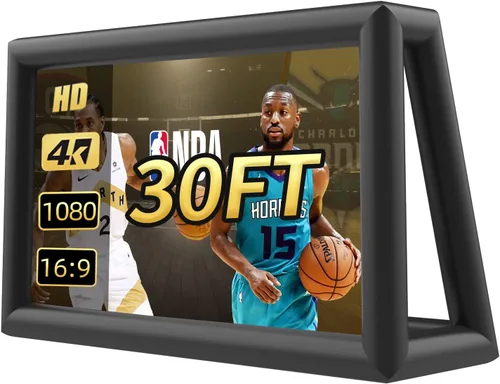Miniatura 11 de Pantalla de Cine Inflable Pantalla de Proyector para Exteriores para Afuera 25 pies, Grandes Pantallas Inflables Proyección Frontal y Trasera