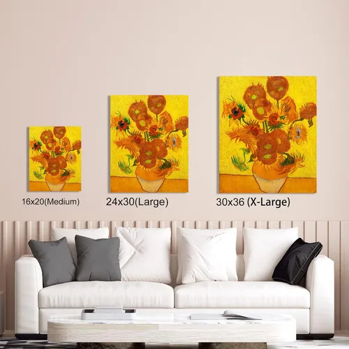 Miniatura 198 de A&T ARTWORK Campo de trigo con cipreses de Van Gogh Las reproducciones de arte clásico mundial, impresiones en lienzo giclée para decoración