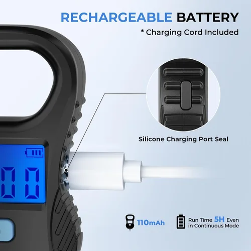 Miniatura 3 de Calamus Báscula de pescado ligera - Báscula digital recargable con cable USB, capacidad de 55 libras, unidades múltiples libras/onzas y kilogramos