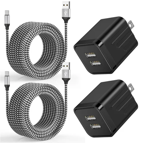 Miniatura 12 de Cargador rápido para iPhone, cargador de iPhone de carga rápida, paquete de 2 cargadores de pared USB de doble puerto, adaptador de bloque