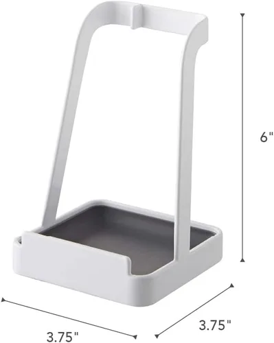 Miniatura 7 de Yamazaki Home Torre soporte para cucharones - Soporte para tapa para utensilios de cocina - Acero Blanco