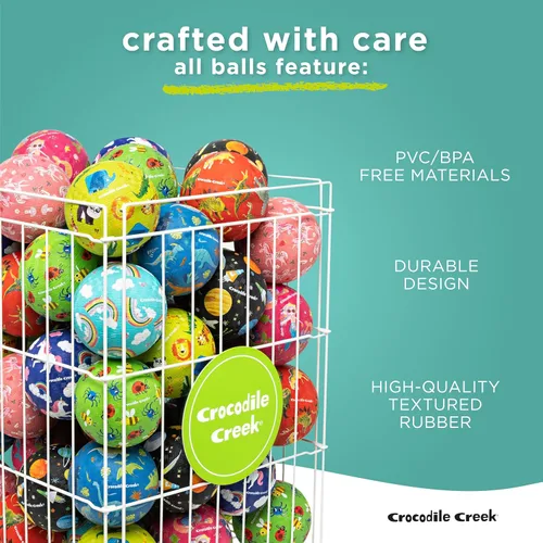 Miniatura 4 de Crocodile Creek Pelota de Patio de Juegos – Pelota de goma duradera para niños de 3 años en adelante – Pelota inflable que rebota para kickball