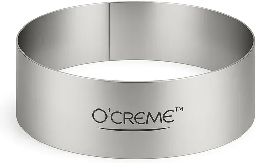 Miniatura 6 de O'Creme Anillo para Pastel de Acero Inoxidable Resistente Redondo Molde de Anillo para Pastel Mousse para Hornear, Decoración de Pasteles de Postre