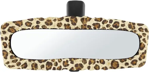 Miniatura 38 de Funda para espejo retrovisor de automóvil con estampado de vaca negro, protector de espejo retrovisor automático elástico