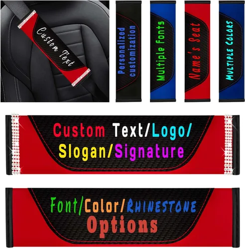 Miniatura 12 de Funda personalizada para almohadilla de cinturón de seguridad – Almohada suave para cinturón de seguridad para niños y adultos – Almohadilla