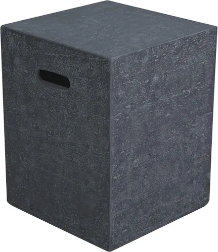 Miniatura 17 de AMS Fireplace Cubierta para tanque de propano de 20 libras Elementi (Cilindro liso - Negro) GFRC, color negro, forma redonda, tamaño - 15.7 x