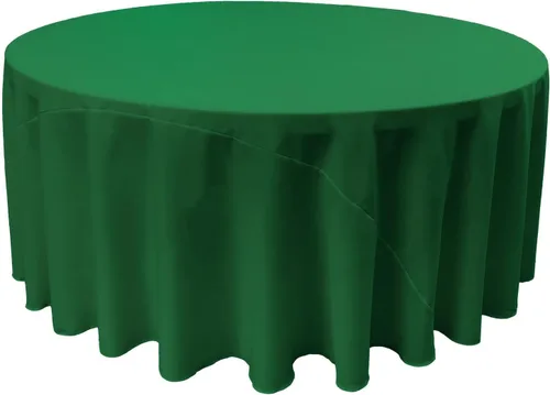 Miniatura 15 de LA Linen - Mantel redondo lavable de popelina de poliéster, resistente a manchas y arrugas, 51", mantel de tela para comedor, cocina, fiesta, Negro