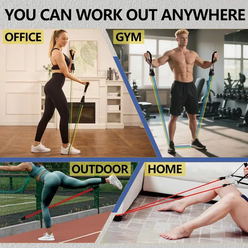 Miniatura 5 de Resistance Bands,Exercise Bands,Resistance Bands for Working Out with Handles for Men and Women,Workout Bands with Door Anchor and Ankle,Strength