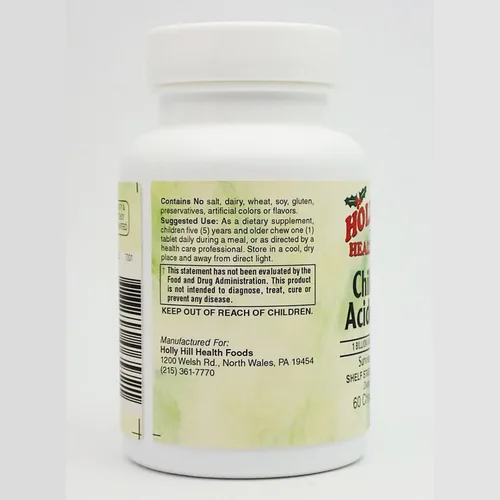 Miniatura 3 de Holly Hill Health Foods, Acidophilus para niños, uva, 60 tabletas masticables