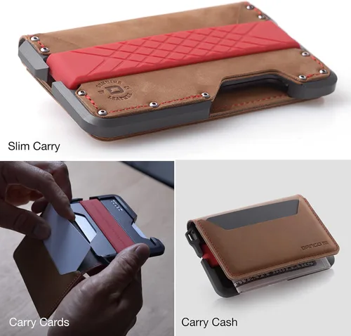 Miniatura 5 de Dango D01 Dapper EDC Wallet - Hecho en Estados Unidos - Cuero genuino aluminio CNC y bloqueo RFID