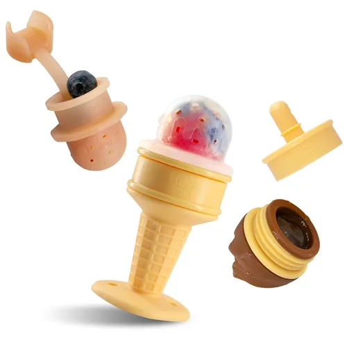 Miniatura 7 de Smily Mia ICY Bite - Mordedor para alimentos y congeladores para frutas, para alivio de enfriamiento del bebé, alimentador de silicona sin BPA