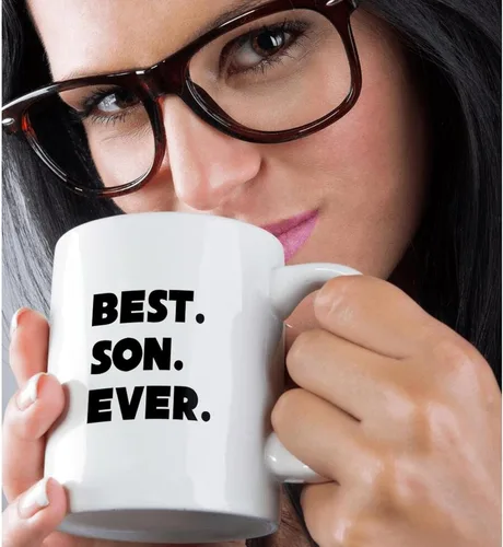 Miniatura 2 de 3dRose mug_192748_1 Best Son Ever - Taza de cerámica, 11 onzas Blanco