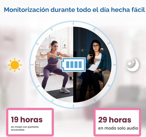 Miniatura 7 de VTech VM819-2 Monitor de bebé, pantalla de 2.8 pulgadas, 2 cámaras, rango de 1000 pies, visión nocturna, audio de 2 vías, sensor de temperatura