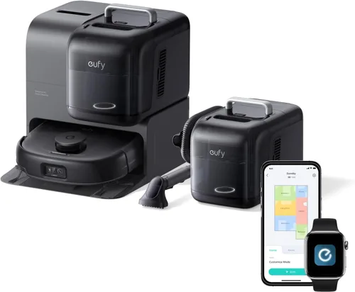 Miniatura 11 de eufy Aspiradora robot E25, succión de 20,000 Pa, trapeador de rodillo HydroJet siempre limpio, robot aspirador y trapeador todo en uno, limpieza