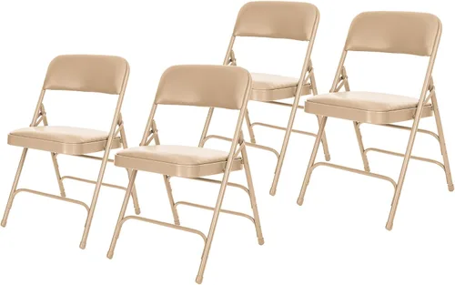 Miniatura 14 de OEF Furnishings OEF1300 Series - Sillas plegables acolchadas de vinilo de alta calidad con soporte de triple soporte, capacidad de 500 libras, Negro