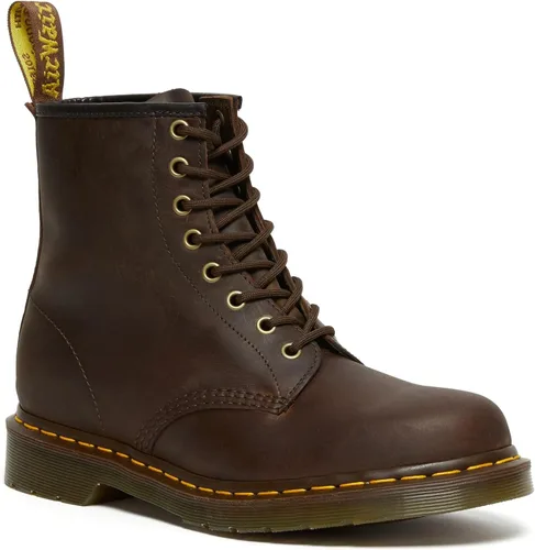 Dr. Martens, Botas industriales ligeras para mujer Maple Zip con puntera de acero Marrón oscuro