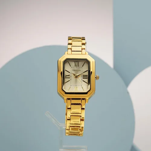 Miniatura 7 de TIME100 Juego de reloj rectangular para mujer con pulsera, cadena y 4 pares de aretes, caja de regalo rosa con cremallera W50893L
