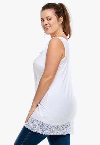 Miniatura 3 de Ellos Camiseta sin mangas tipo túnica con dobladillo de encaje para mujer