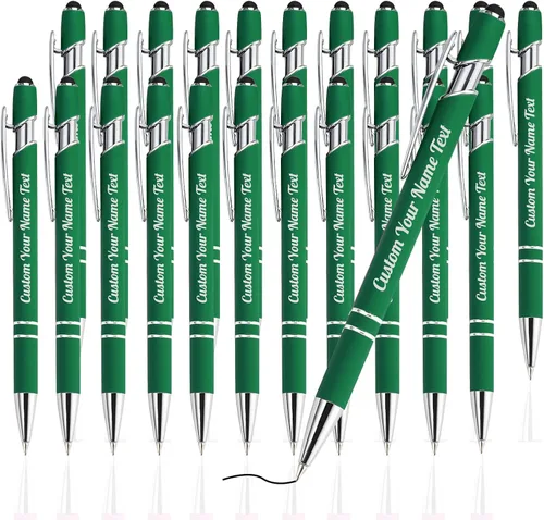Miniatura 13 de Bolígrafo personalizado, 1 unidad, bolígrafo personalizado con logotipo de mensaje de nombre comercial grabado, lápiz digital de tinta negra suave
