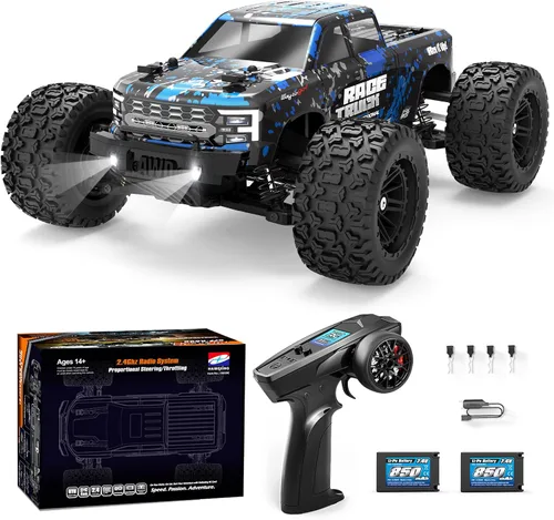HAIBOXING Autos RC a escala 1/18 4WD todoterreno Monster Trucks con 36+KM/H de alta velocidad, 2.4 GHz control remoto, vehículos eléctricos todo