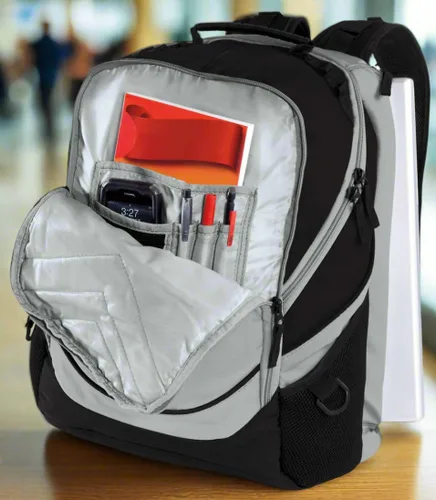 Miniatura 2 de Broad Bay Mochila Alabama University of Alabama Crimson Tide - Bolsas para computadora portátil, Negro y Gris - Logo Redondo, Tamaño único, Mochila